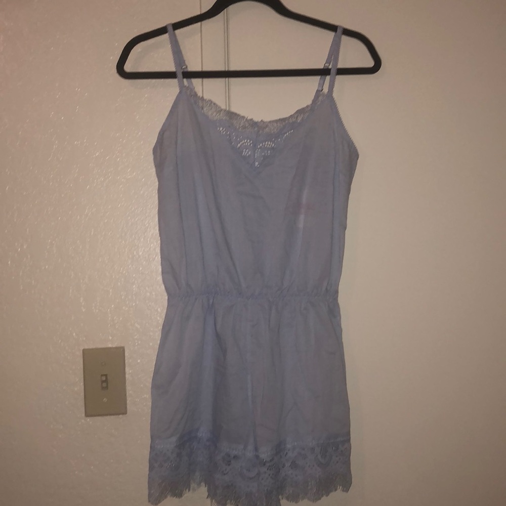 light blue lacy romper NEW
